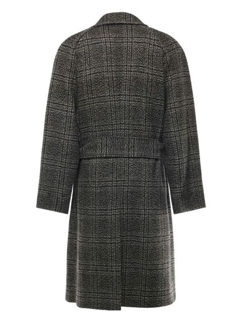 Balenciaga One Layer checked belted coat - Black