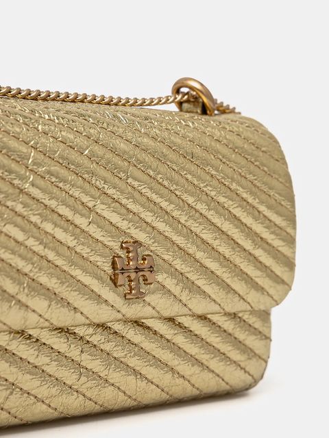 Tory Burch torebka skórzana Kira kolor złoty 161916.700