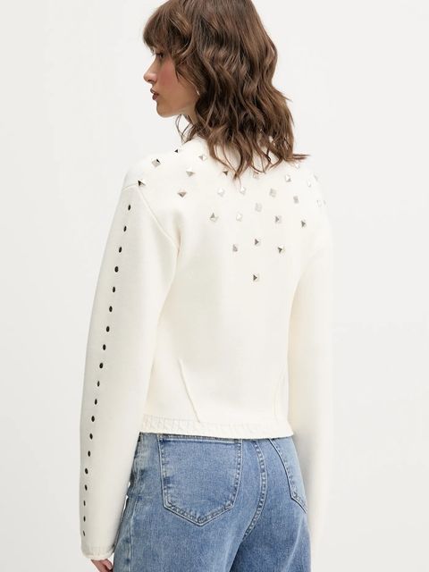 Never Fully Dressed kardigan damski kolor beżowy NFDKN676