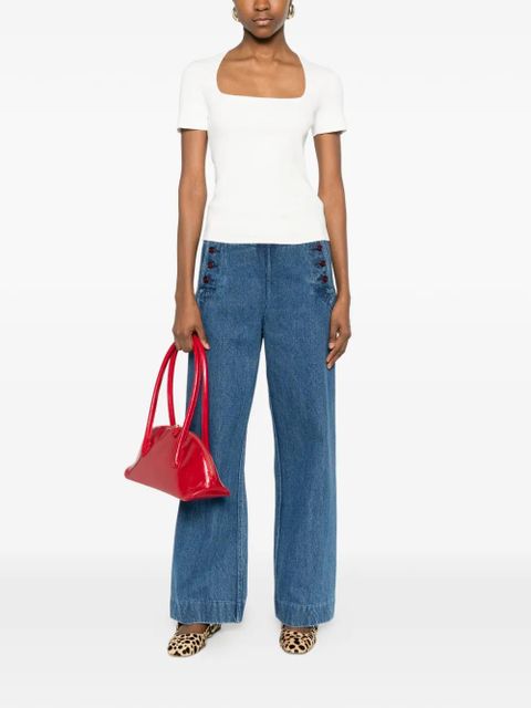 Maje square-neck T-shirt - White - zdjęcie produktu nr 2