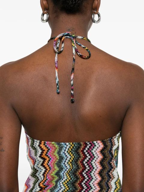 Missoni halterneck zig-zag all in one - Black