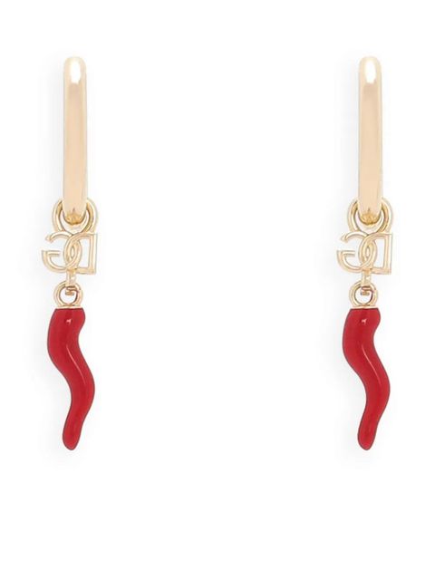 Dolce & Gabbana DG horn drop hoop earrings - Gold - zdjęcie produktu nr 2