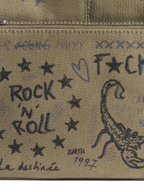 Zadig&Voltaire printed canvas cross body bag - Neutrals