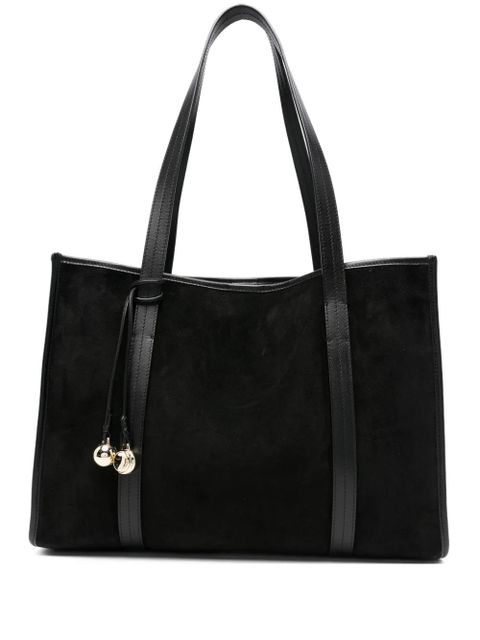 SANDRO suede tote bag - Black - zdjęcie produktu nr 1