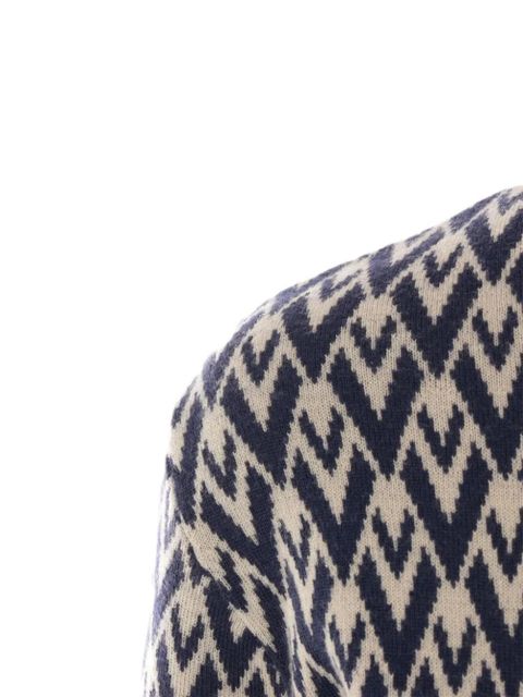 Valentino Garavani Toute La V jacquard T-shirt - Blue