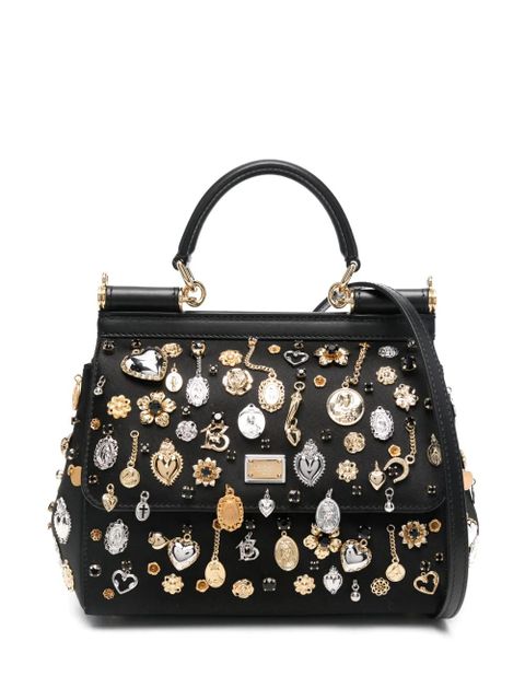 Dolce & Gabbana small Sicily tote bag - Black - zdjęcie produktu nr 1