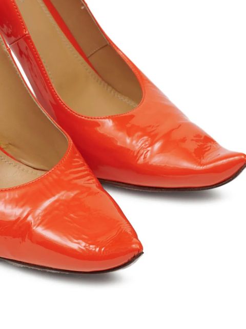 Maison Margiela 100mm leather pumps - Orange