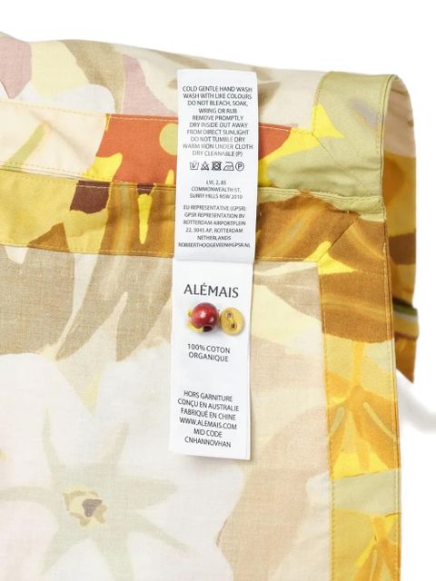 ALEMAIS Maxi Cropped floral-print shirt - Yellow