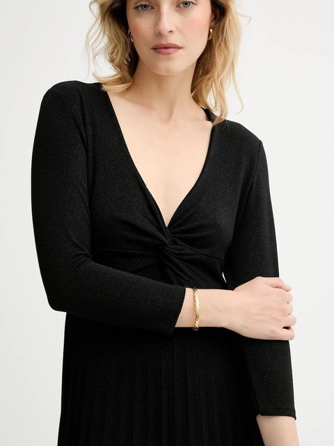 Answear.LAB sukienka kolor czarny maxi rozkloszowana