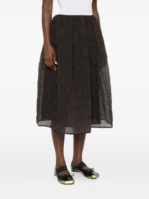 Cecilie Bahnsen Bala midi skirt - Brown