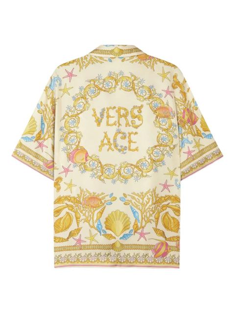 Versace Underwater Barocco silk shirt - Gold