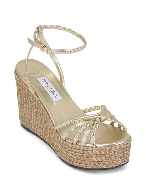 Jimmy Choo Dree braided platform espadrilles - Gold - zdjęcie produktu nr 2