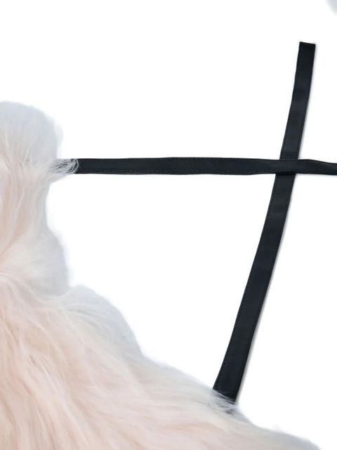 Marni shearling self-tie scarf - Pink