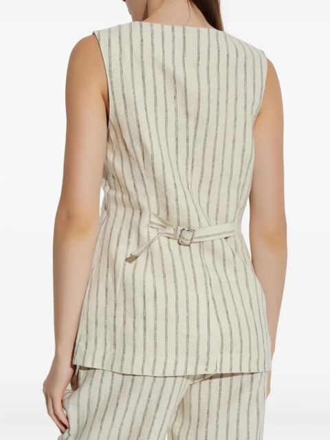 Posse pinstripe waistcoat - Neutrals