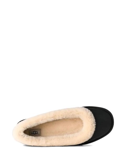 UGG fur trim ballerina shoes - Black