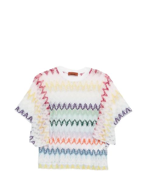 Missoni flutter-sleeve T-shirt - White - zdjęcie produktu nr 1