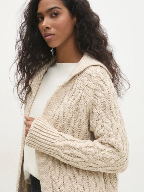 Answear.LAB kardigan damski kolor beżowy