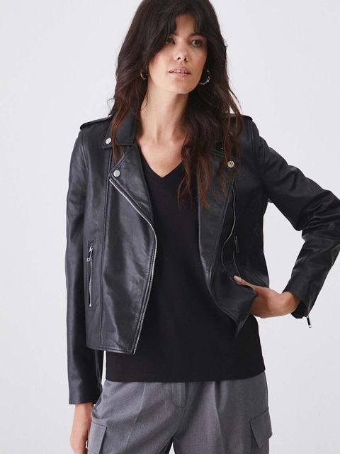 Medicine kurtka skórzana damska kolor czarny przejściowa