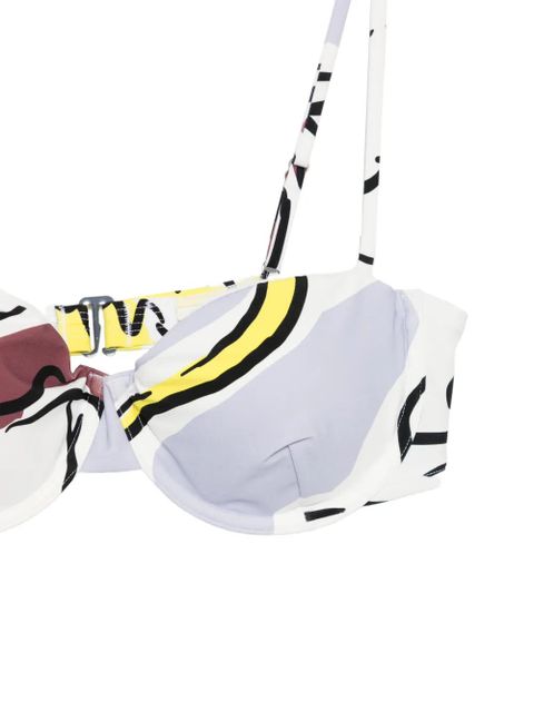 Tory Burch multi-coloured printed bikini - White