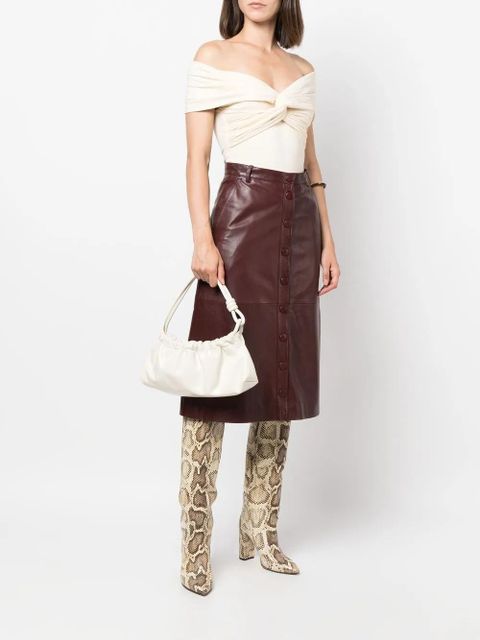 Nanushka Valerie ruched tote bag - Neutrals - zdjęcie produktu nr 2