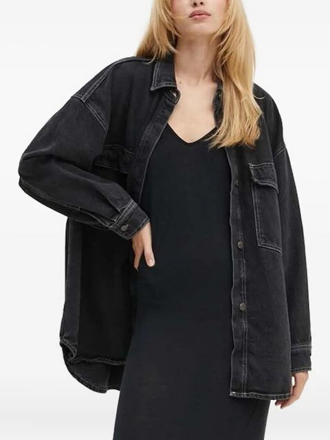 American Vintage contrast-stitching denim shirt - Black - zdjęcie produktu nr 1
