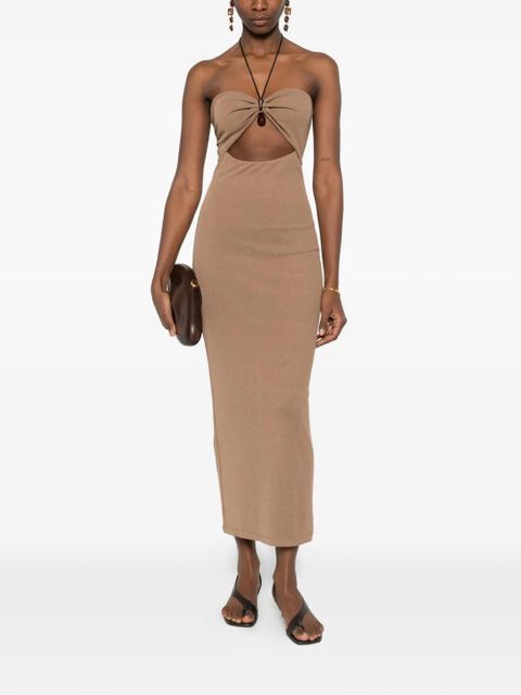Nanushka special strap bandeau midi dress - Brown - zdjęcie produktu nr 2