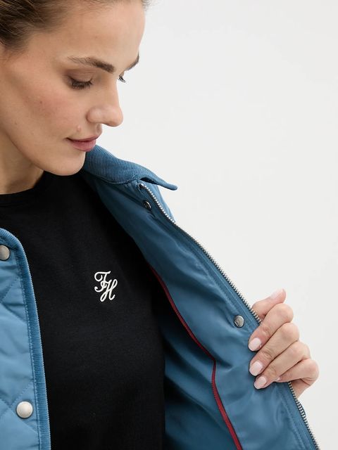 Tommy Hilfiger kurtka kolor niebieski przejściowa WW0WW47998