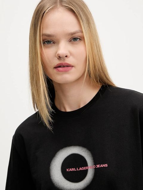 Karl Lagerfeld Jeans t-shirt damski kolor czarny A4W17011