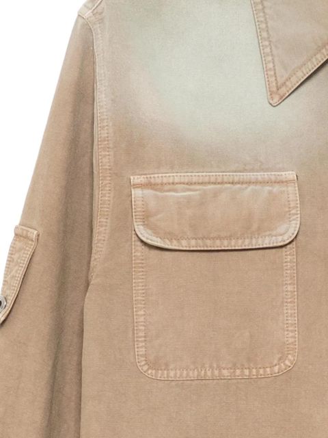 Off-White Spray shirt jacket - Brown