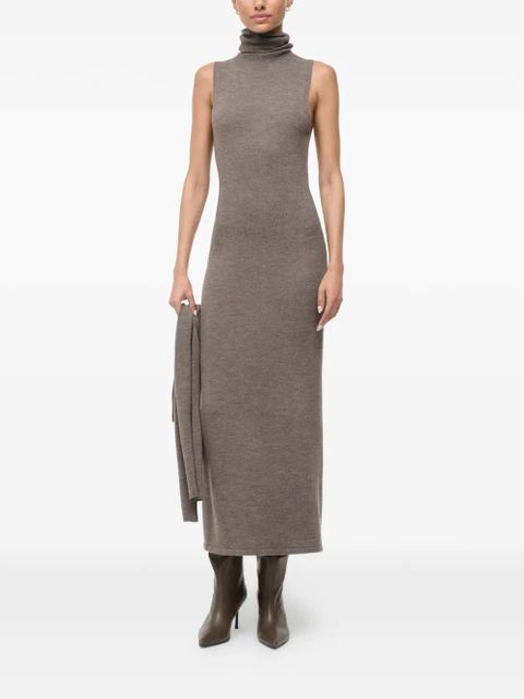 STAUD roll-neck sleeveless midi dress - Neutrals - zdjęcie produktu nr 2