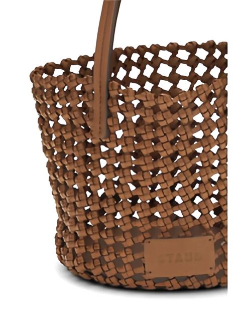 STAUD Caro woven bucket bag - Brown