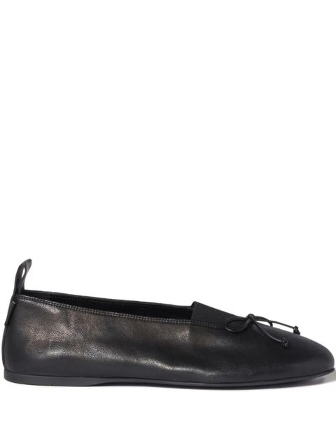 Miu Miu Élan bow-detail leather ballet flats - Black - zdjęcie produktu nr 1