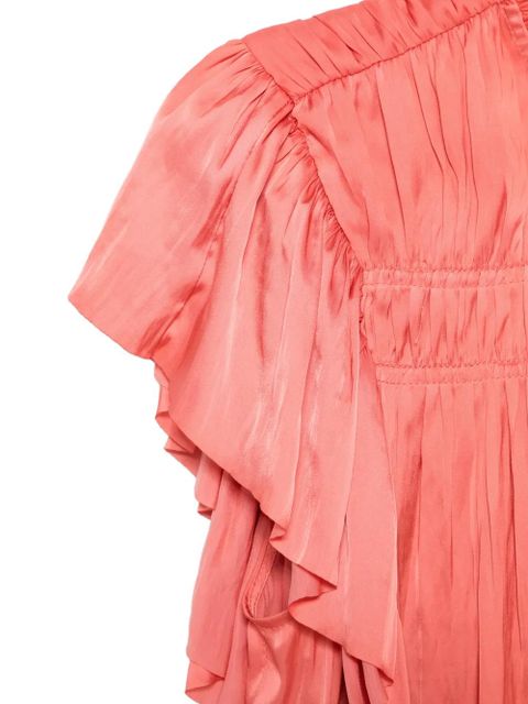 Ulla Johnson Agosta ruffled tie top - Pink