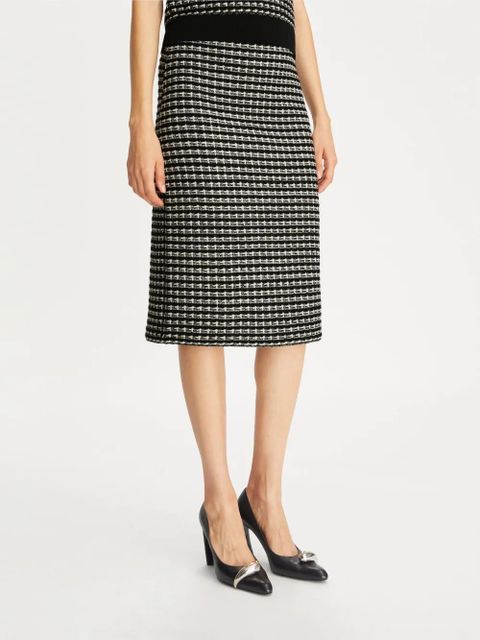 Tory Burch jacquard skirt - Black
