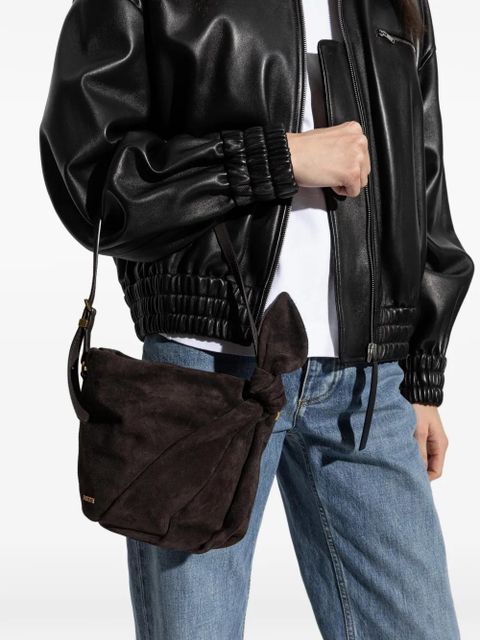 ROTATE BIRGER CHRISTENSEN Bon Bon knotted-detail shoulder bag - Brown - zdjęcie produktu nr 2