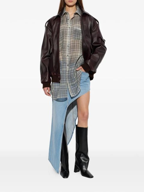 Coperni leather epaulette-detail jacket - Brown - zdjęcie produktu nr 2