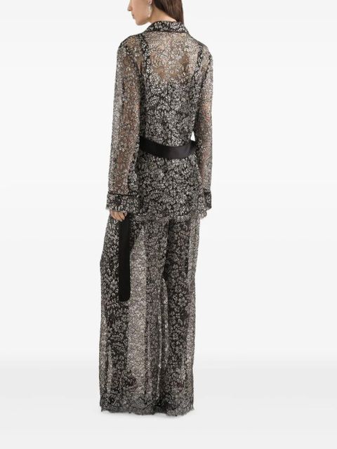 Dolce & Gabbana lace floral shirt - Black