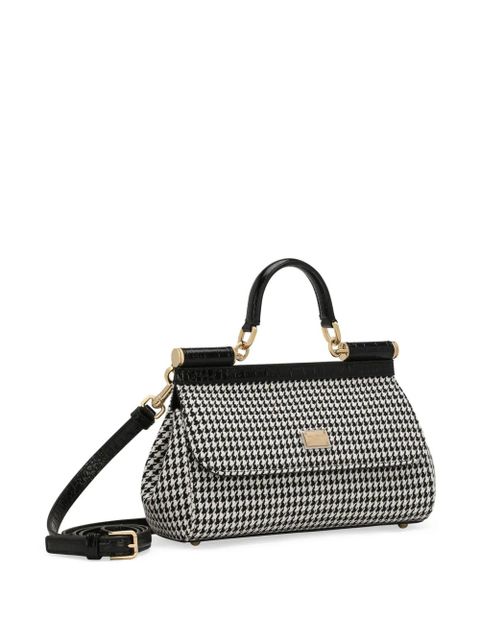 Dolce & Gabbana houndstooth tote bag - Black