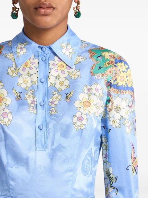 ETRO shirt midi dress - Blue