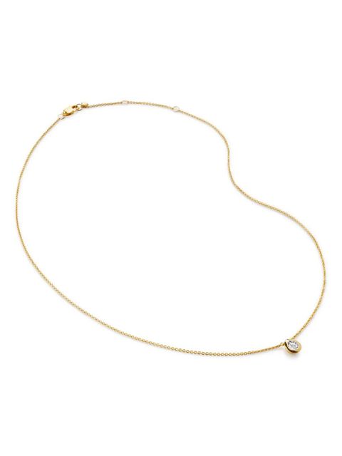Monica Vinader diamond pear adjustable-chain necklace - Gold - zdjęcie produktu nr 1