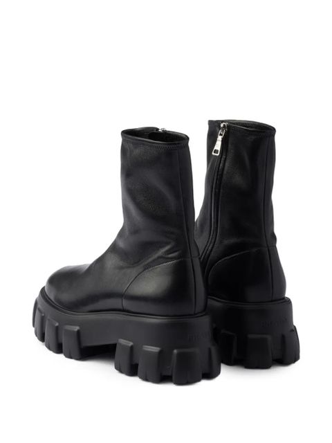 Prada 55mm lug-sole boots - Black