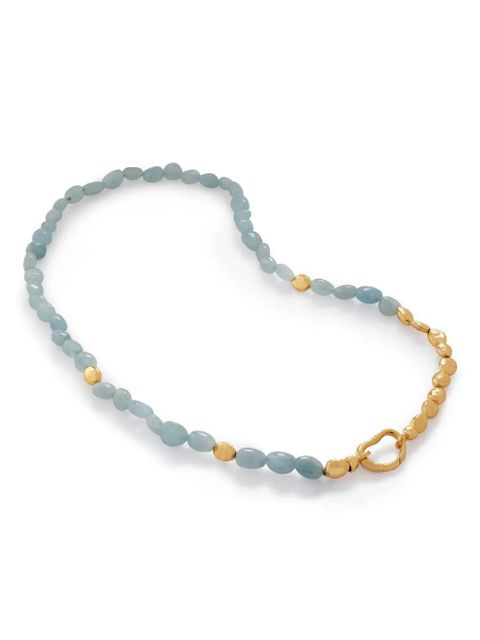 Monica Vinader Rio aquamarine beaded necklace - Gold - zdjęcie produktu nr 1