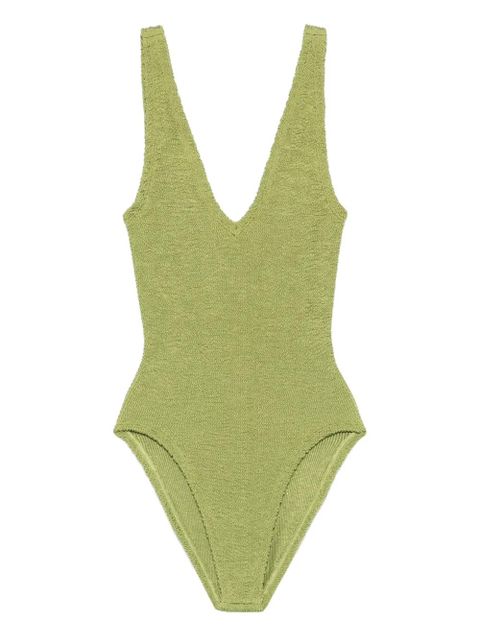 Hunza G Sadie V-neck swimsuit - Green - zdjęcie produktu nr 1