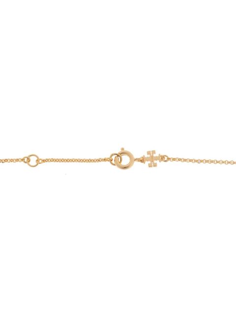 Tory Burch logo-charm chain necklace - Gold