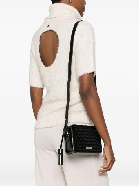 Aspinal Of London Camera woven mini crossbody bag - Black - zdjęcie produktu nr 2