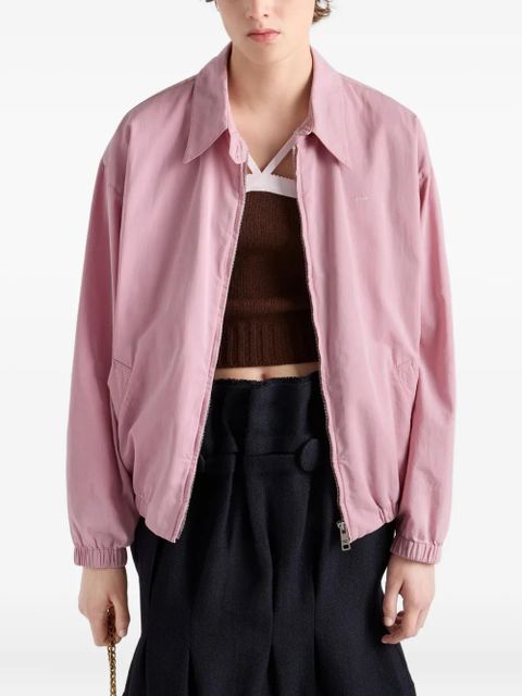Prada shirt-collar welt-pocket jacket - Pink