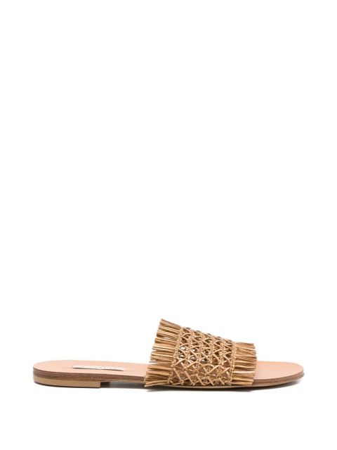 Casadei woven-leather flat sandals - Neutrals - zdjęcie produktu nr 1