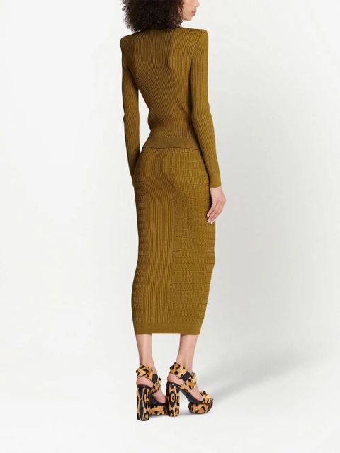 Balmain button-front knitted top - Gold - zdjęcie produktu nr 2