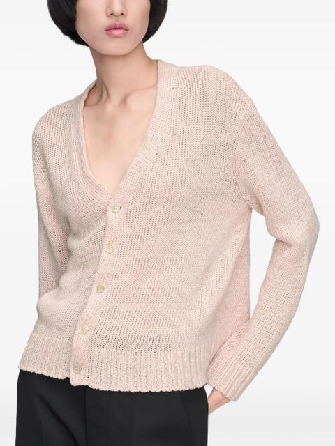 Maison Margiela ribbed V-neck cardigan - Pink