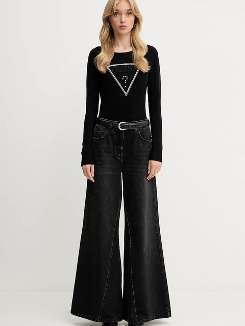 Guess sweter KIARA damski kolor czarny lekki W5YR23 Z2NQ2 - zdjęcie produktu nr 2